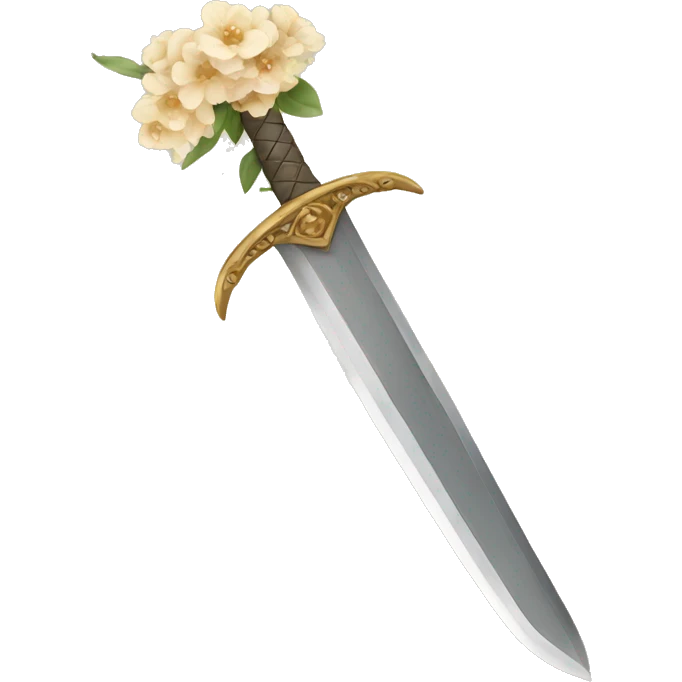 sword with beige florals emoji