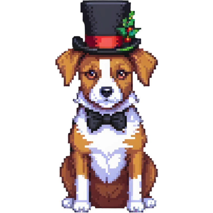 dog with a tophat emoji