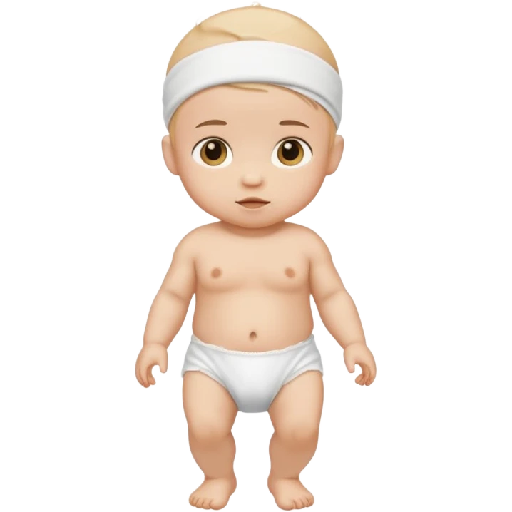 walking baby in a white diaper emoji