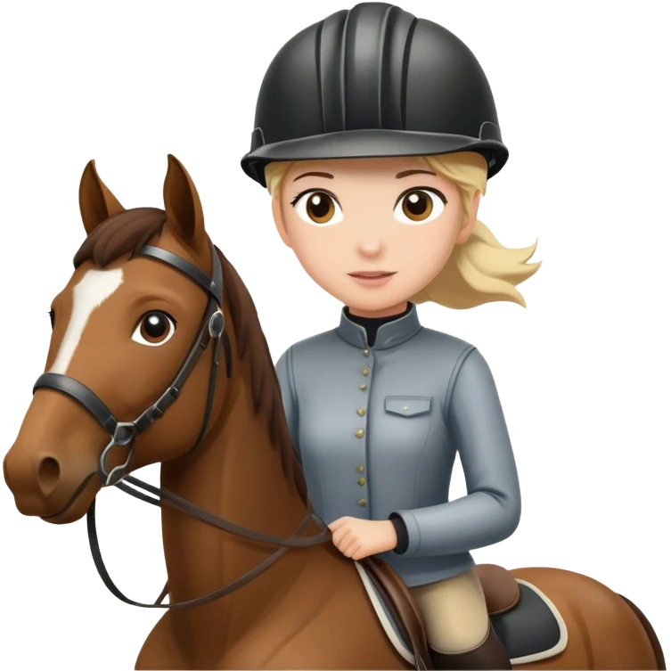 girl coaching a person riding a horse emoji