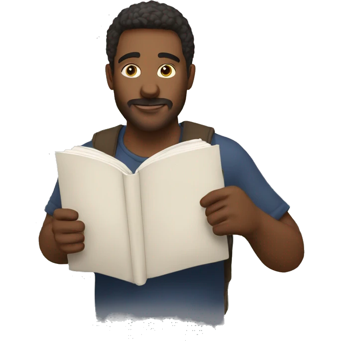 men with book emoji