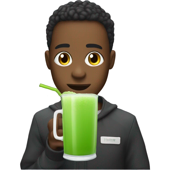 persona bebiendo jugo emoji