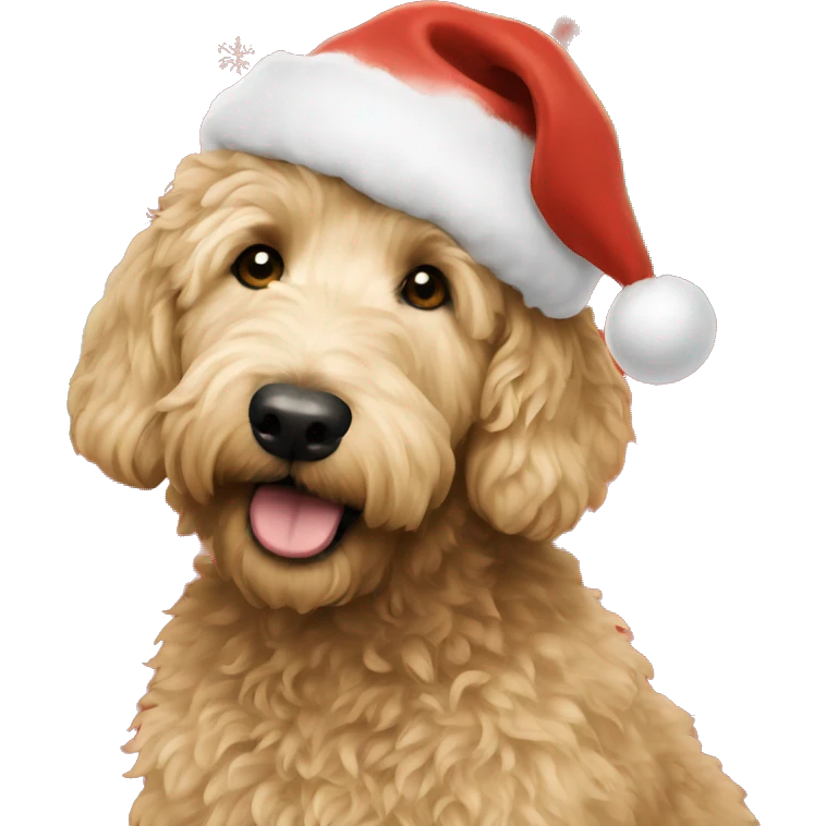 golden doodle christmas emoji