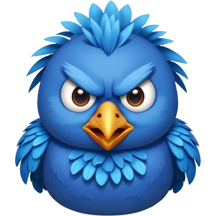 Angry birds blue emoji