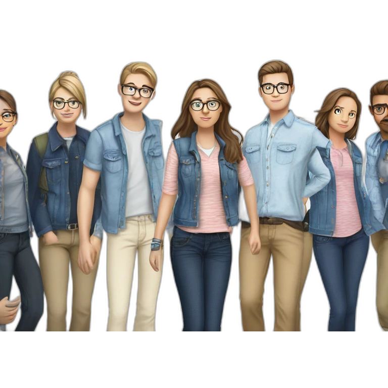 group of friends hanging out emoji