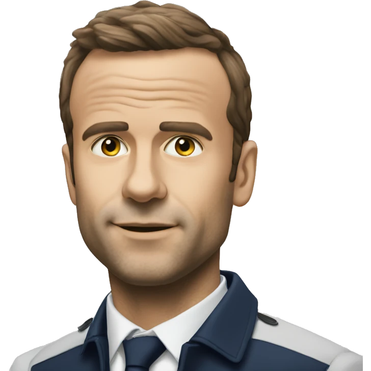 Macron qui joue au foot  emoji