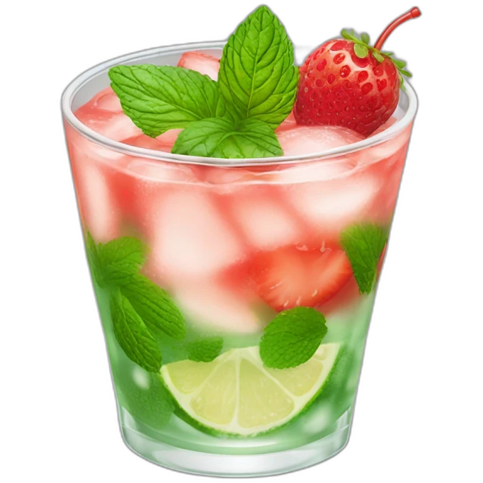 Mojito fresa sin menta emoji