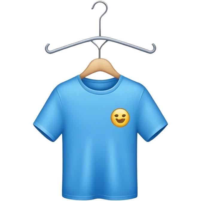 t-shirt on hanger blue emoji