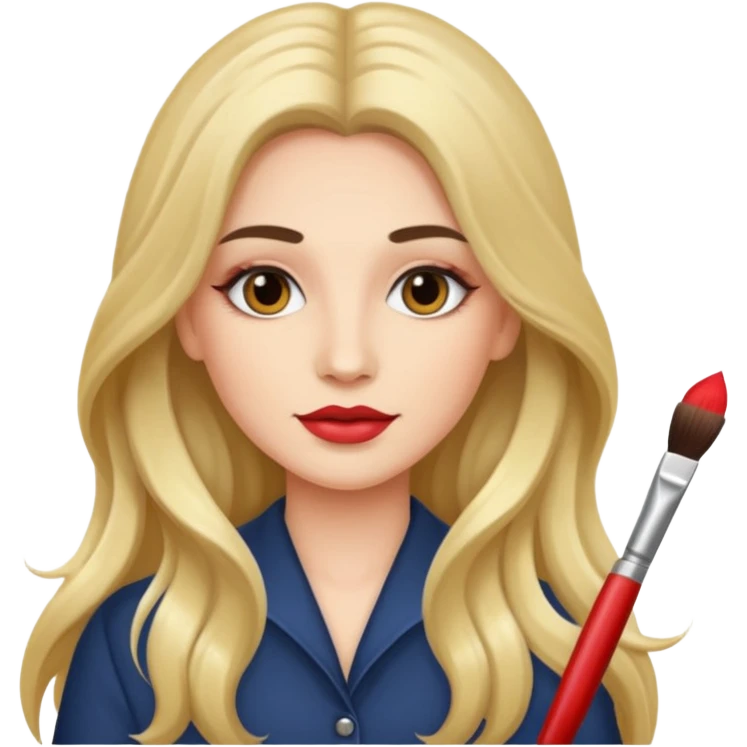 long haired make up artist emoji
