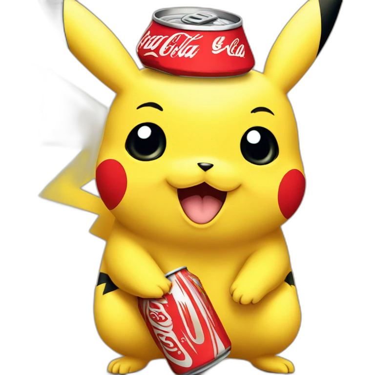 Pikachu avec coca cola emoji