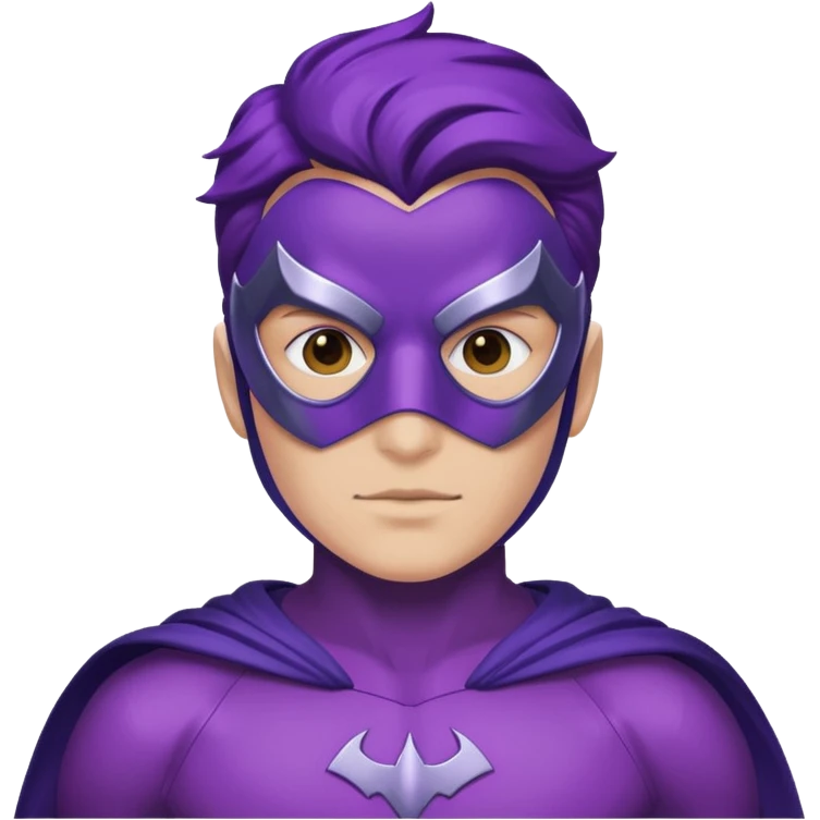 make a purple super hero emoji