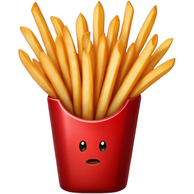 dark red french fries emoji