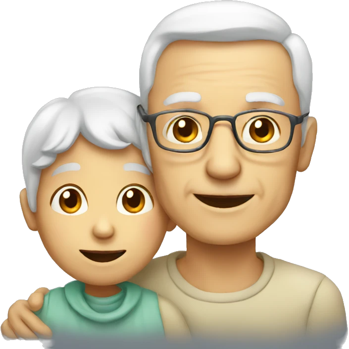 old people and child emoji