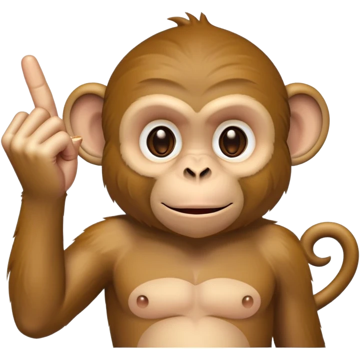 monkey with middle finger emoji