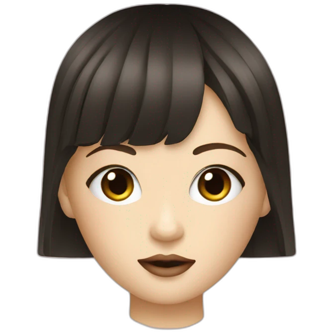Black hair devon aoki with macbook emoji
