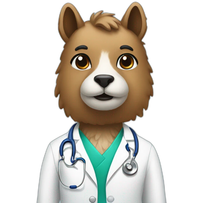 Paca as a doctor emoji