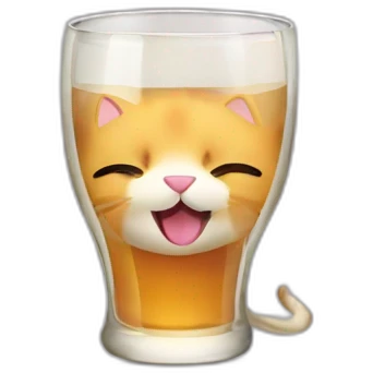 drinking cat emoji