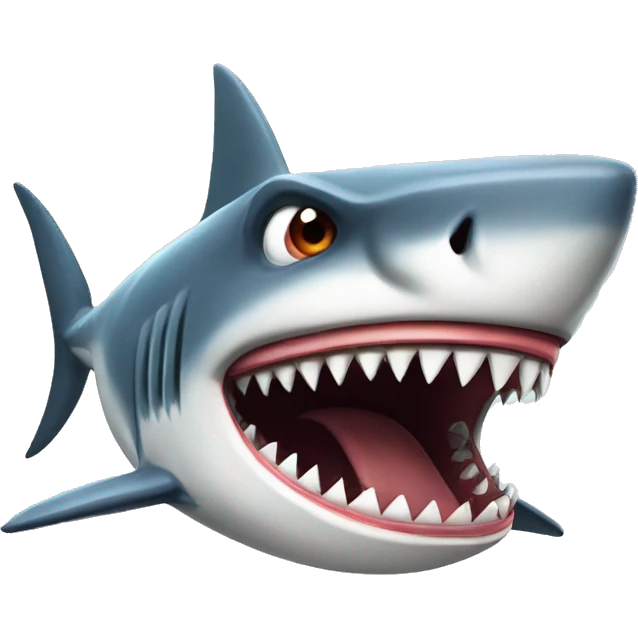 angry shark emoji