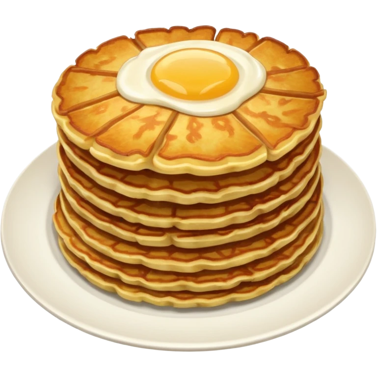 Draniki food dish on a plate  emoji
