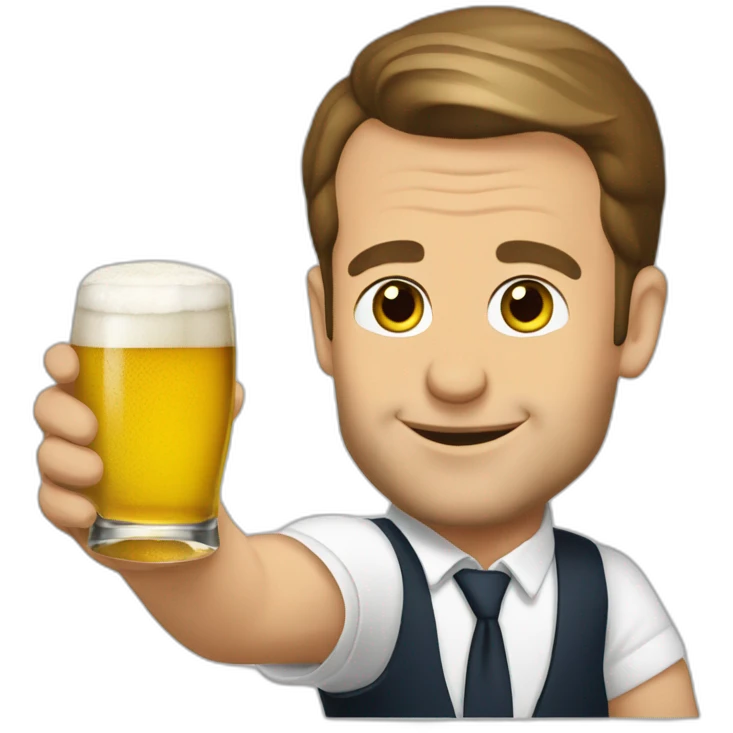 Macron bière emoji