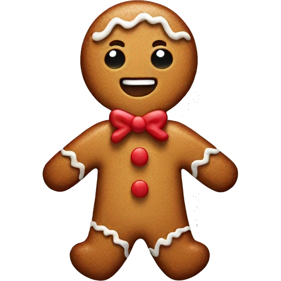 Gingerbread man emoji