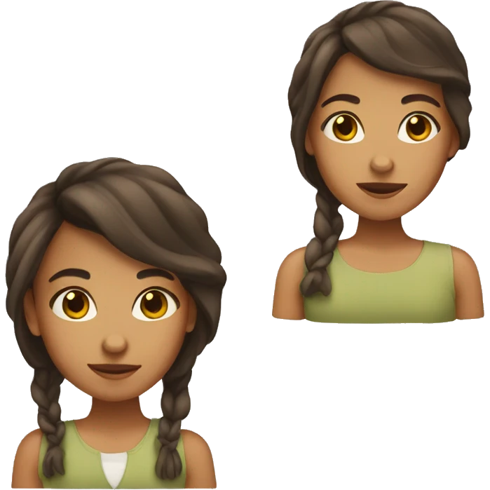 girl with brown hair ad olive skin emoji
