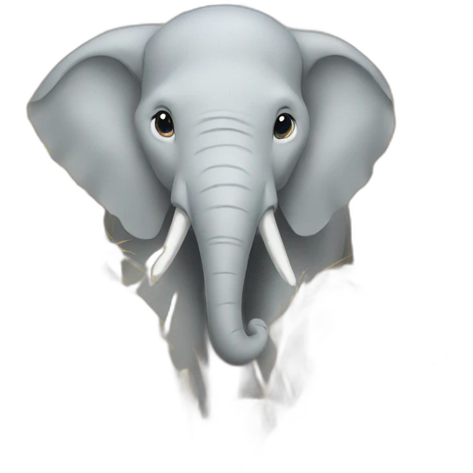 Elephant with wheat emoji