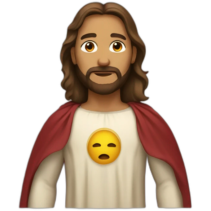 jesus wearing cape emoji