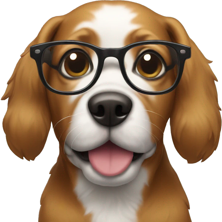 dog with glasses emoji