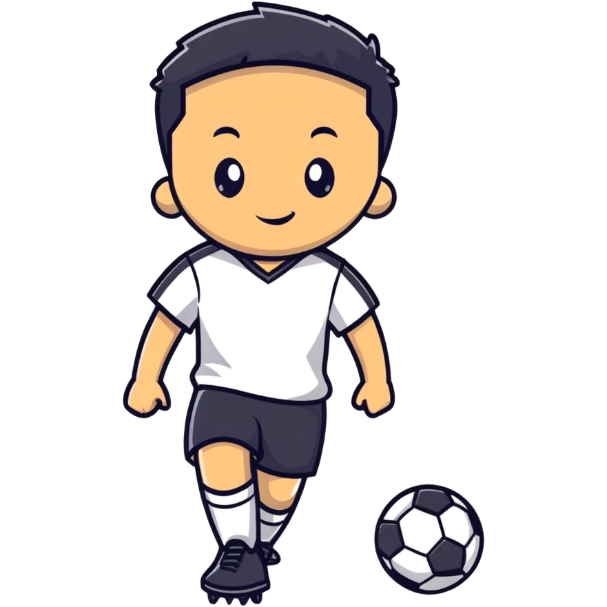 Boy with a soccer ball, holding it or playing with it emoji