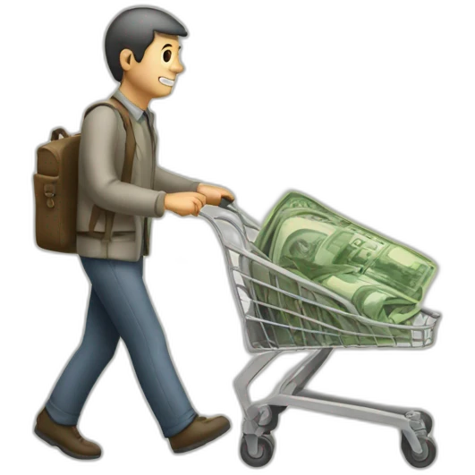 Walker with swiss money emoji