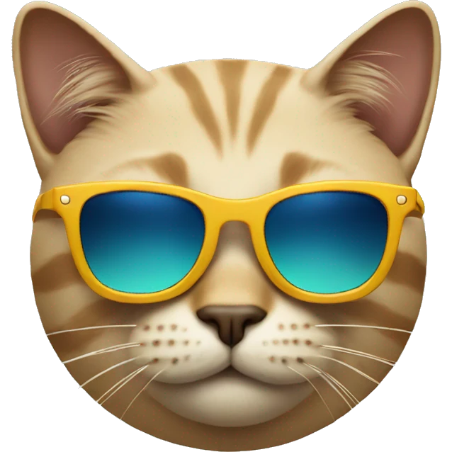 Cat with sunglasses emoji