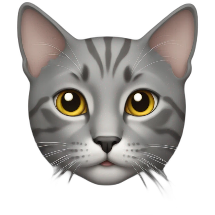 Cat grey emoji