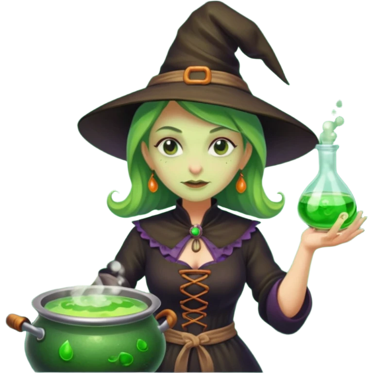 green witch cooking potion emoji