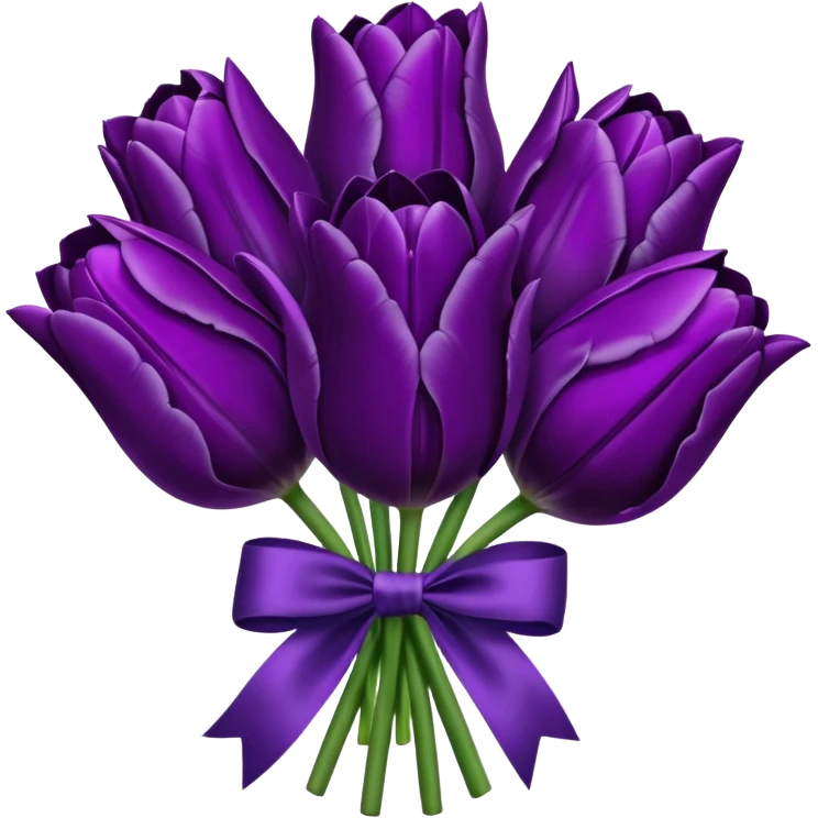 dark purple tulip bouquet  emoji