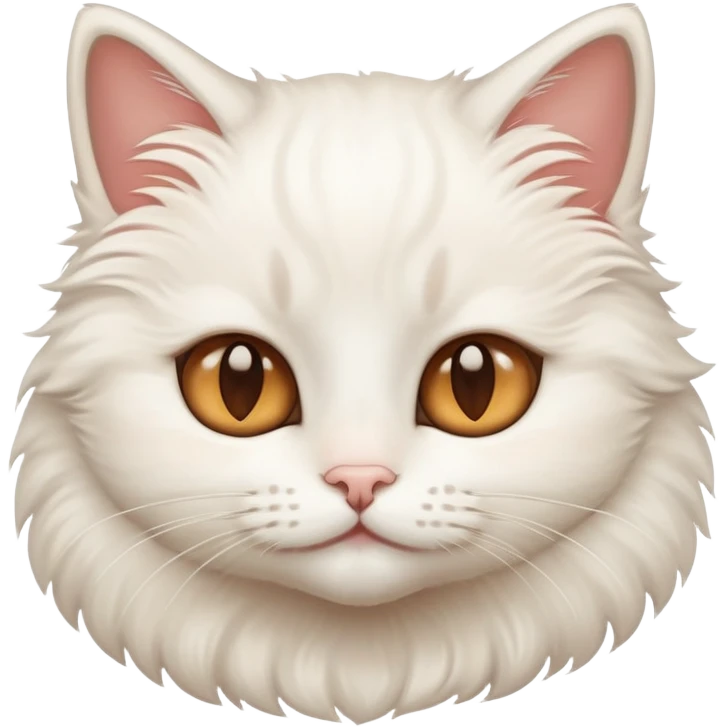 Small sexual white fluffy  lady cat  emoji
