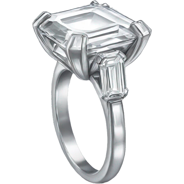 Emerald cut diamond ring emoji