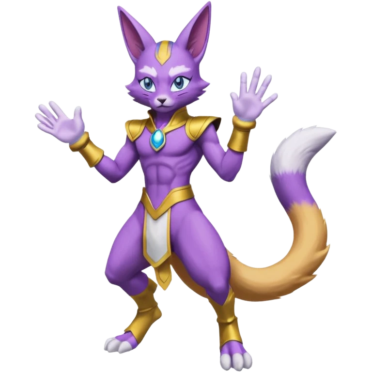 Beerus-Renamon full body  emoji