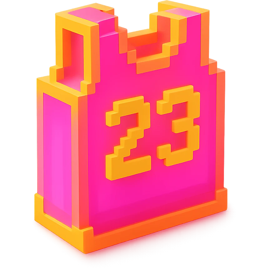 светящейся розовая баскетбольная майка с надписью "23", no background emoji