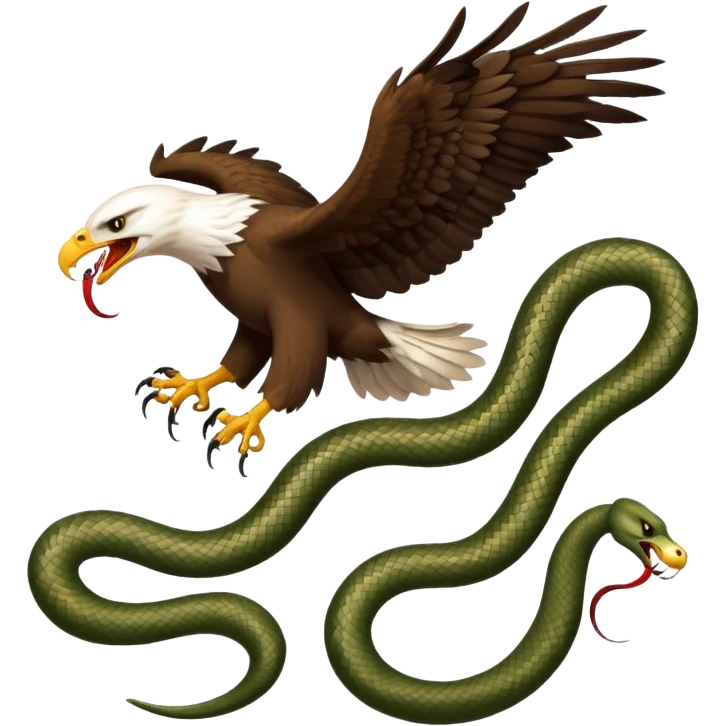 fight between a eagle and snake  emoji