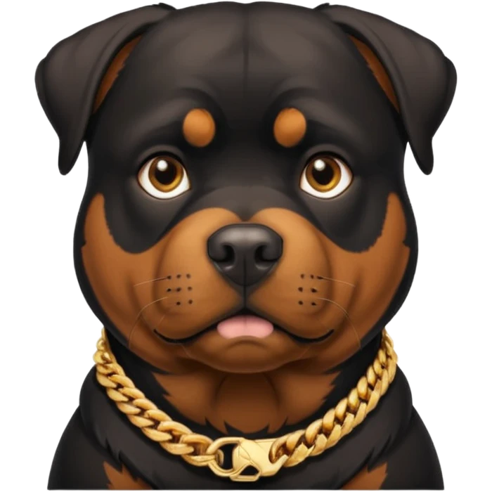 Rottweiler with a Cuban link  emoji