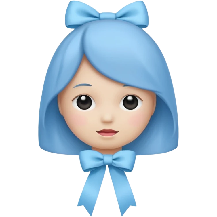 Mache einen coquette emoji ne babyblaue schleife ohne Gesicht  emoji