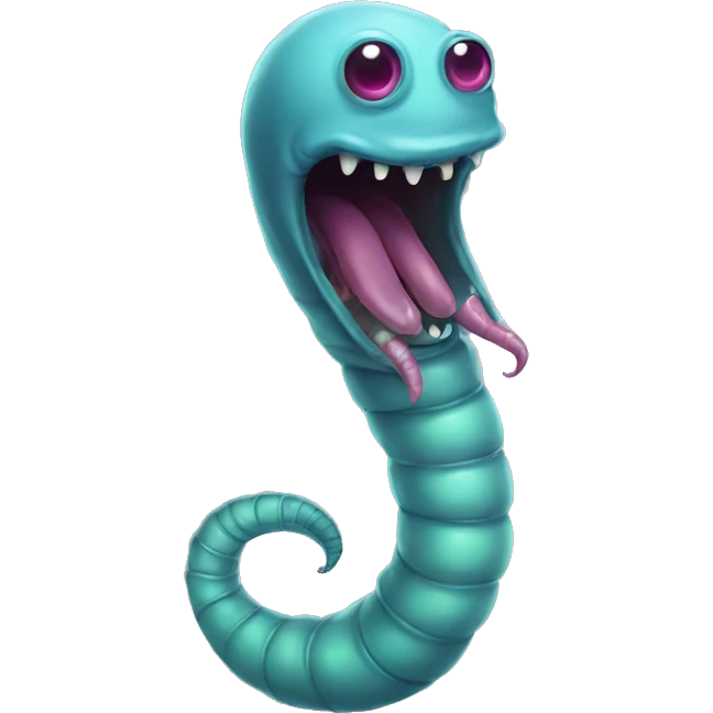 Alien worm emoji