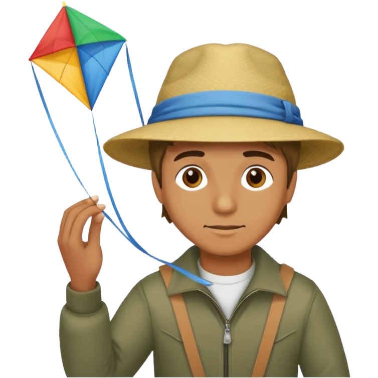 man making a kite emoji