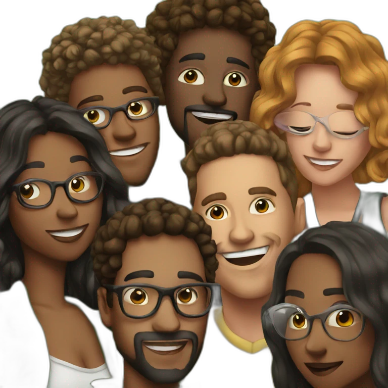 420 group of people friends smoking selfie emoji