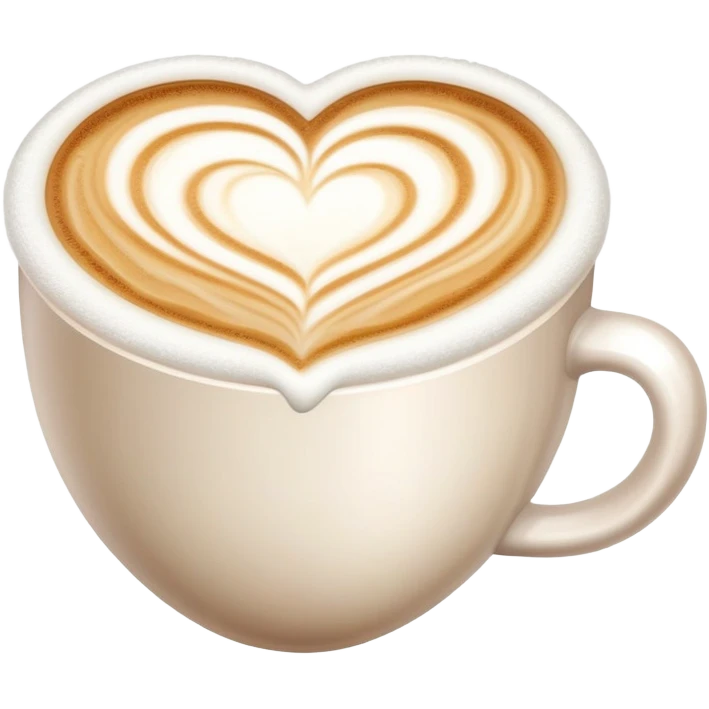 girly latte with cute details emoji