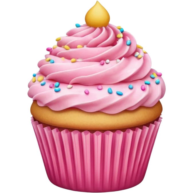 Cupcake with pink icing emoji