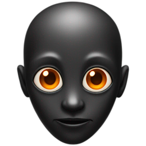 alien black with orange details emoji