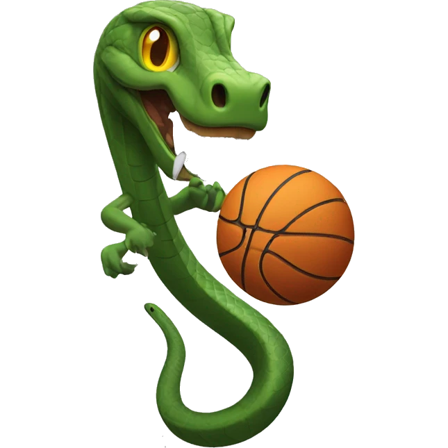Snake playing basketball emoji