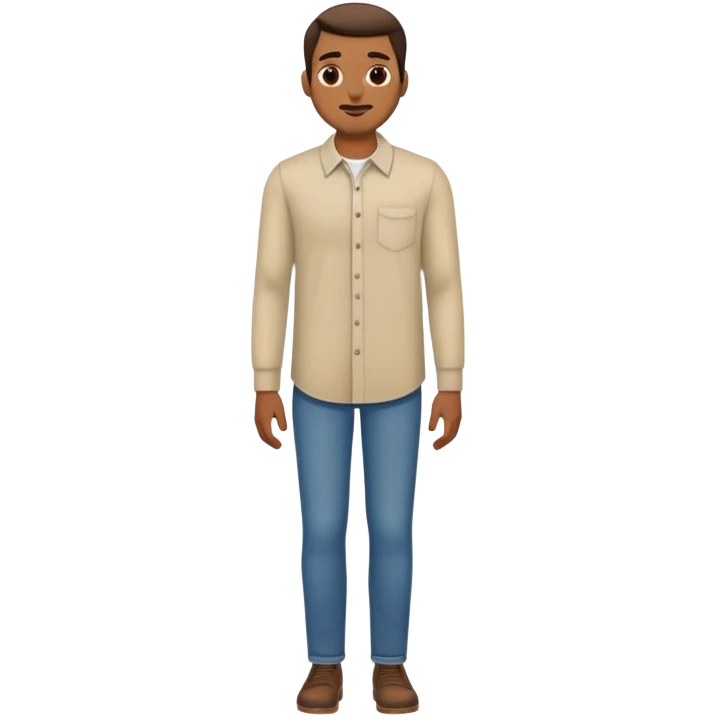 man standing full body long sleeve shirt emoji